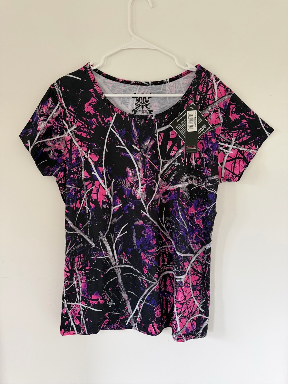 MoonShine Muddy Girl Women's Pink & Black Short Sleeve Tee